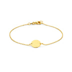 armband cirkel 17 - 18,5 cm 14K geelgoud