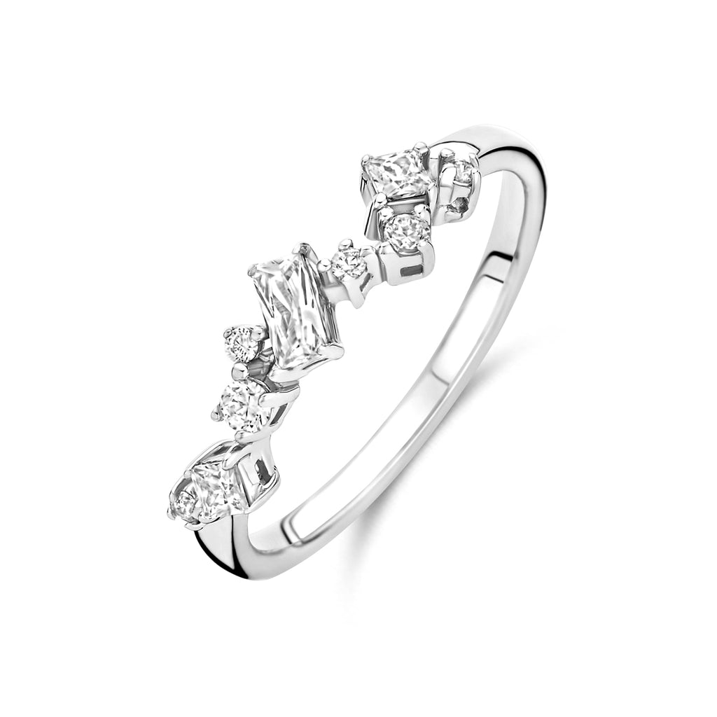 Ring Zirkonia Silber rhodiniert