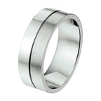 Ring 8 mm ohne Zirkonia Edelstahl