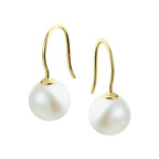 Ohrringe Perle Französischer Haken 8 mm 14K Gelbgold