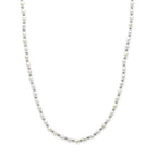 collier parels 41 + 4 cm zilver gerhodineerd