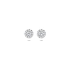 oorknoppen zirkonia 6 mm zilver gerhodineerd