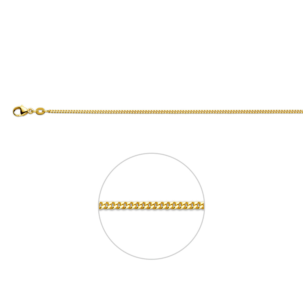 9k gourmette 1,6 mm 9K geel