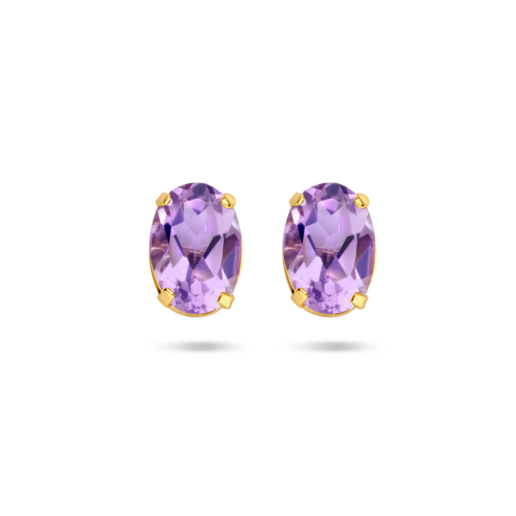 Ohrstecker Amethyst 14K Gelbgold