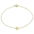 Armband Buchstabe 16,5 - 17,5 - 18,5 cm 14K Gelbgold