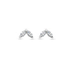 oorknoppen zirkonia zilver gerhodineerd
