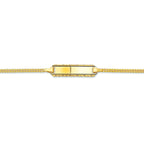 Gravurarmband Gourmet-Kette 4 Seiten geschliffen Platte 5,0 mm 14K Gelbgold