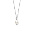 Halskette Perle 45 cm Silber rhodiniert