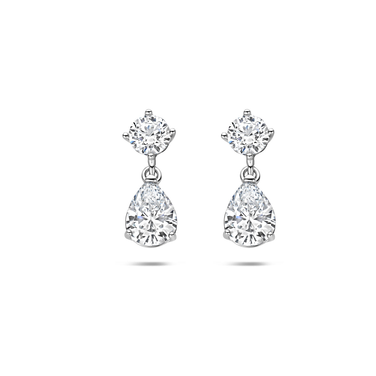 Ohrhänger Zirkonia 18,5 mm Silber rhodiniert