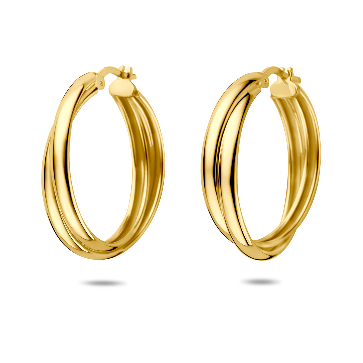 oorringen 27,5 mm 1 micron zilver verguld (geel)