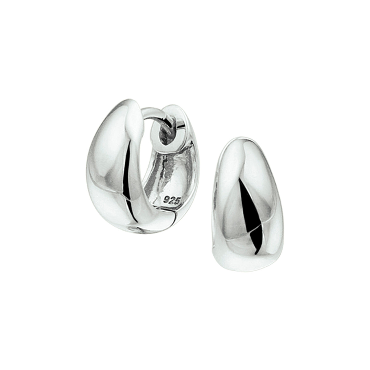 klapoorringen zilver gerhodineerd