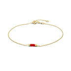 Armband Koralle 16 - 18 cm 14K Gelbgold