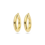 oorringen 6,0 mm ronde buis 1 micron zilver verguld (geel)