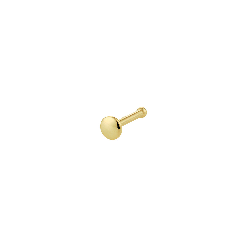 Kugelstecker rund aus 14-karätigem Gelbgold