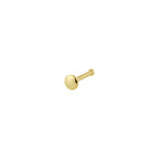 Kugelstecker rund aus 14-karätigem Gelbgold