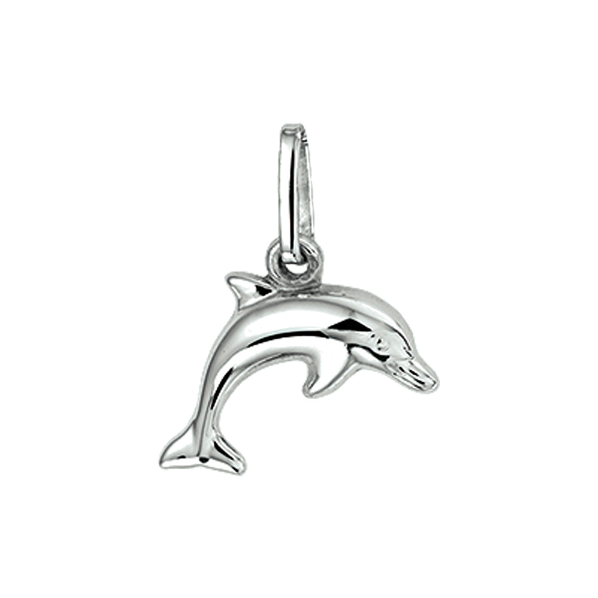 Anhänger Delphin Silber rhodiniert