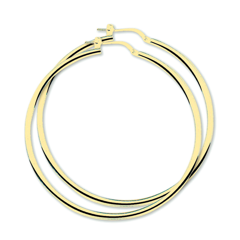 Ohrringe 2,5 mm Rundrohr 1 Mikron Silber vergoldet (gelb)