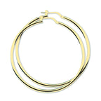 Ohrringe 2,5 mm Rundrohr 1 Mikron Silber vergoldet (gelb)
