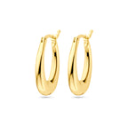 9k oorringen 20 mm 9K geel