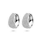 klapoorringen zirkonia 18 mm zilver gerhodineerd