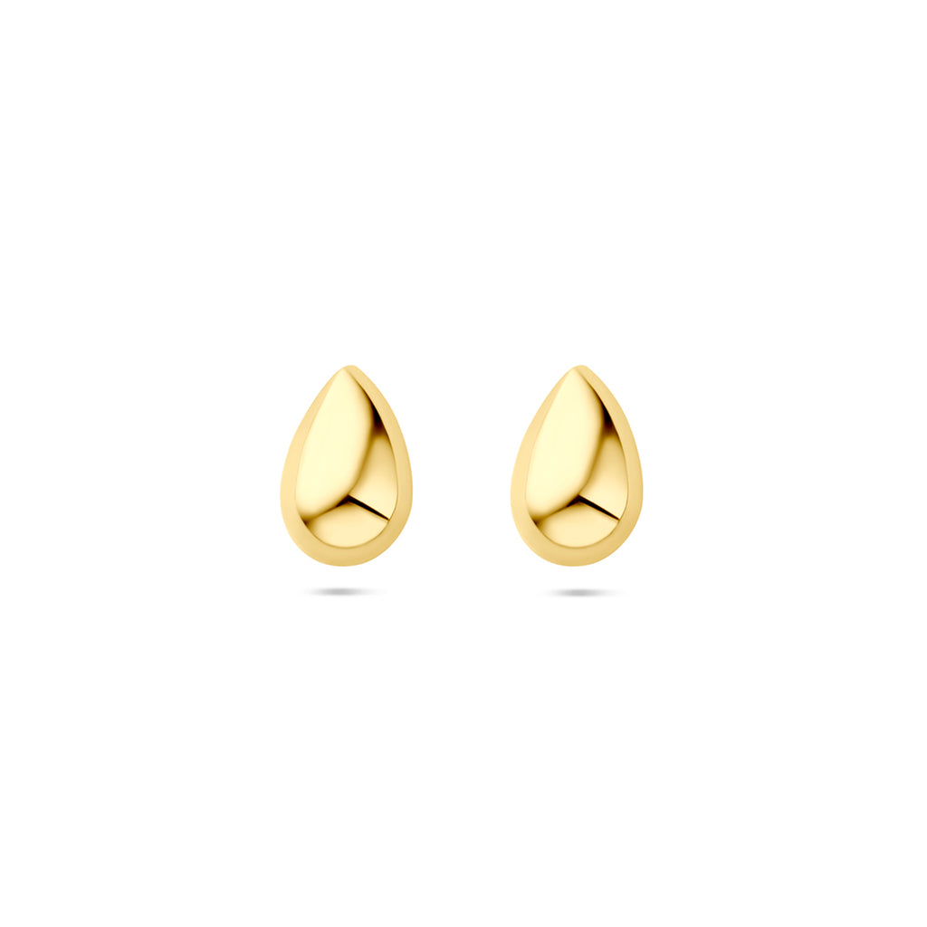 Ohrstecker Tropfen 8 mm 14K Gelbgold