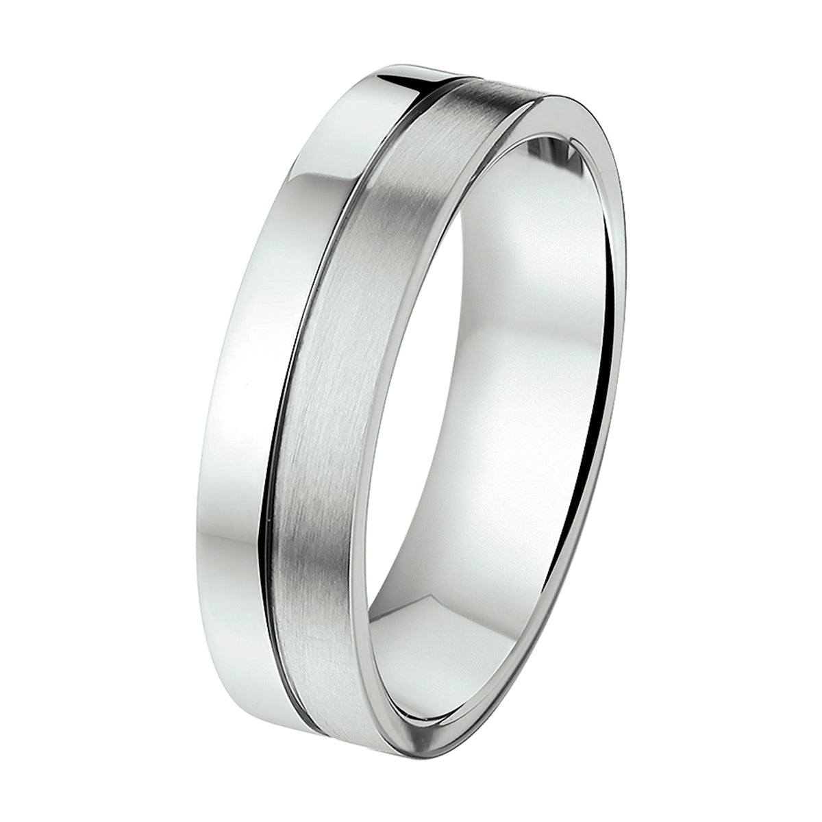 Ring 5,5 mm ohne Zirkonia Edelstahl