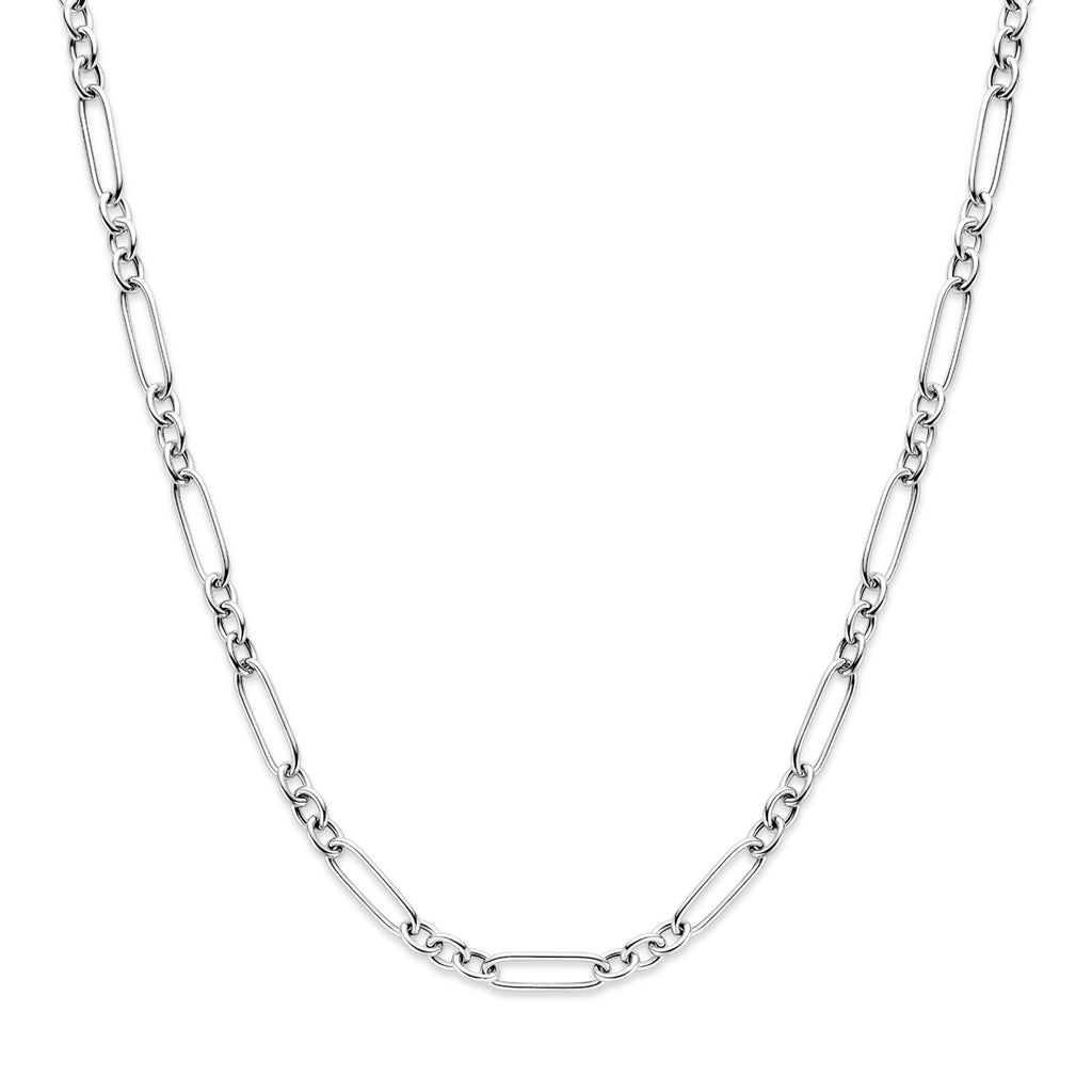 Halskette 6 mm 50 cm rhodiniert Silber