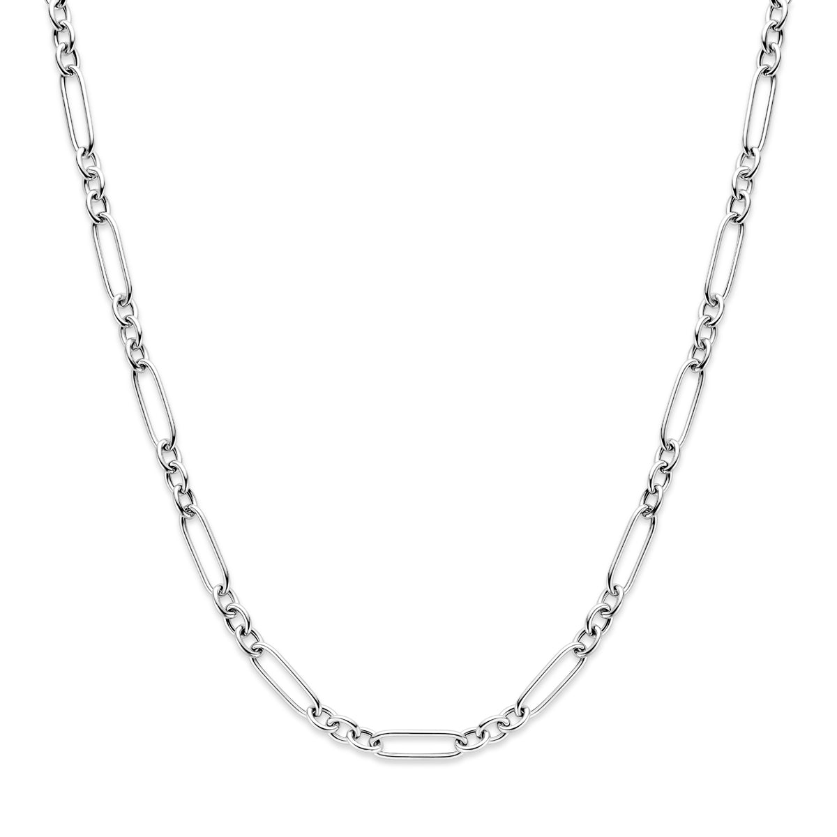 Halskette 6 mm 50 cm rhodiniert Silber