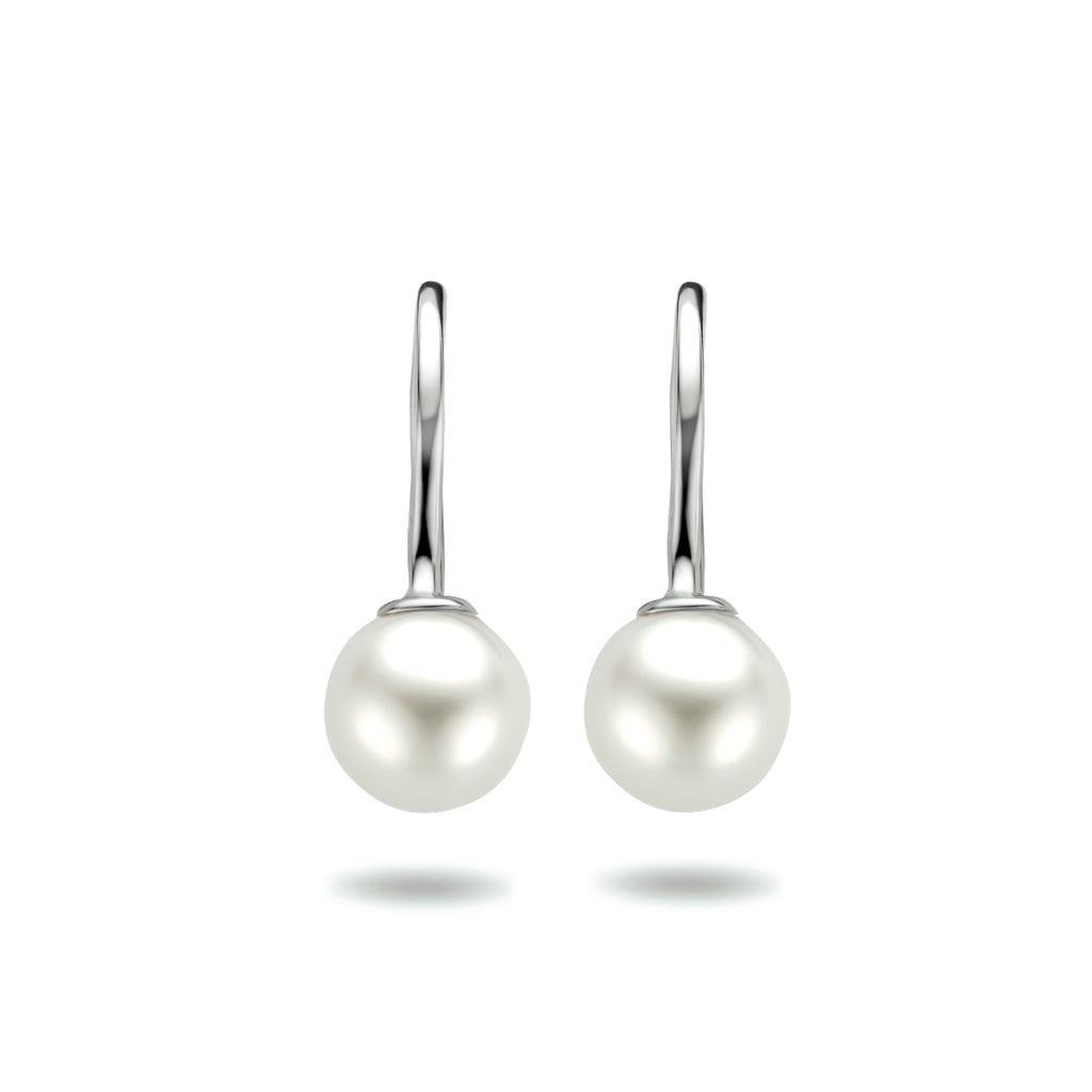 oorhangers franse haak parel zilver gerhodineerd