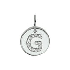 hanger letter m zirkonia zilver gerhodineerd