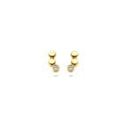 9K Ohrstecker Zirkonia 8,5 mm 9K Gelb