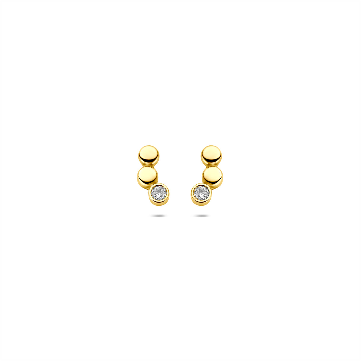 9K Ohrstecker Zirkonia 8,5 mm 9K Gelb
