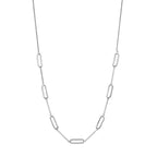 Halskette Zirkonia 42 + 3 cm Silber rhodiniert