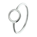 ring cirkel zilver gerhodineerd