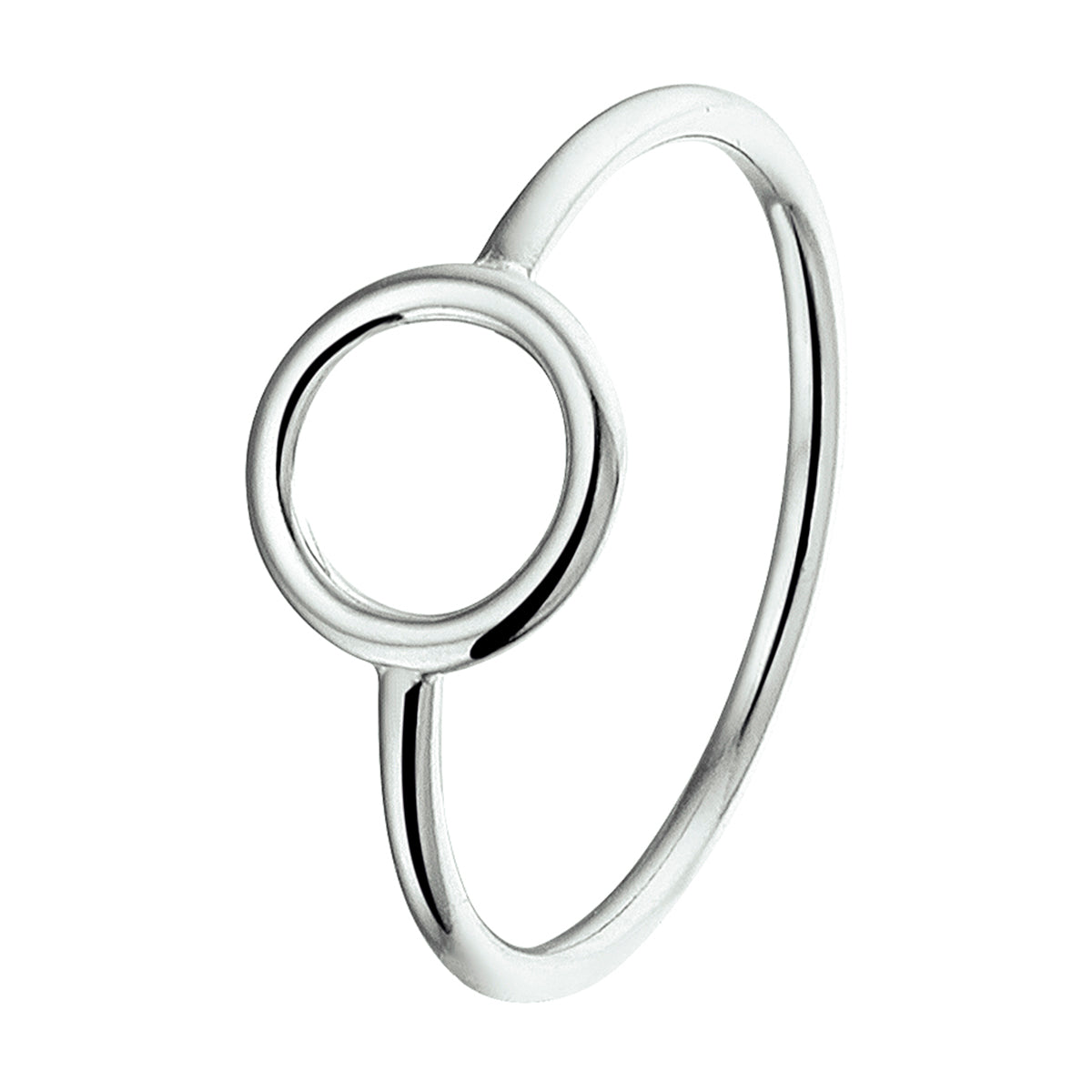 ring cirkel zilver gerhodineerd
