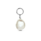 oorringhanger parel 10 mm zilver gerhodineerd