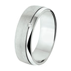 Ring A310 – 6 mm – 0,01 ct H SI Silber rhodiniert