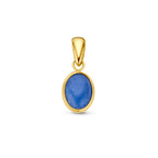 hanger blauw kwarts 14K geelgoud