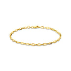 armband anker massief 3,0 mm 19 cm silgold (geel met zilverkern)