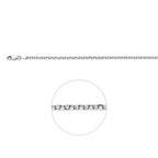 Jasseron-Halskette 3,0 mm 80 cm rhodiniertes Silber