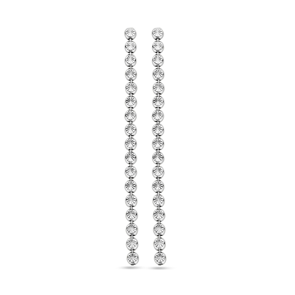 Ohrringe diamantiert 55 mm Silber rhodiniert