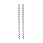 Ohrringe diamantiert 55 mm Silber rhodiniert