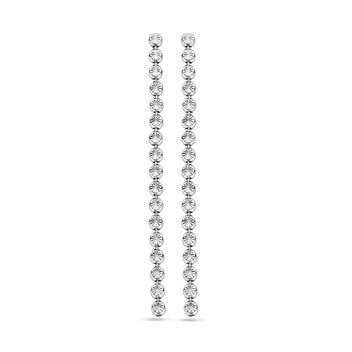 Ohrringe diamantiert 55 mm Silber rhodiniert