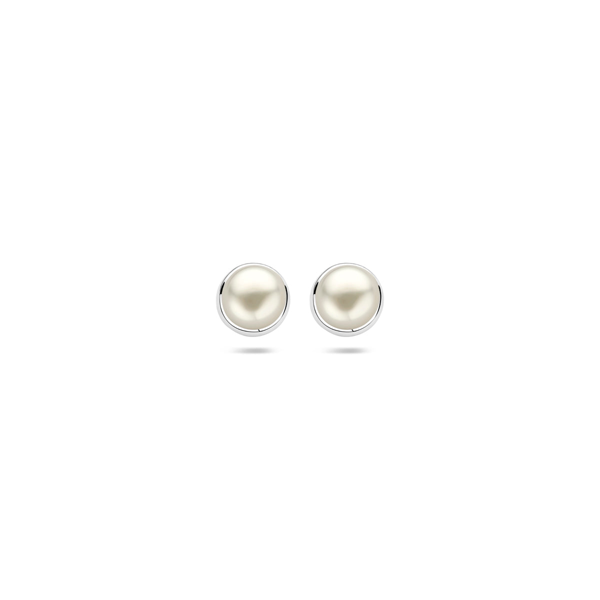 oorknoppen parel 7,5 mm zilver gerhodineerd