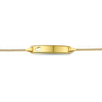 9k graveerarmband hart plaat 5,0 mm 9K geel