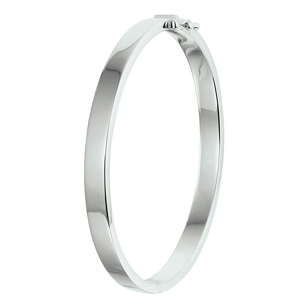 Armreifenscharnier massiv 6 mm Silber rhodiniert