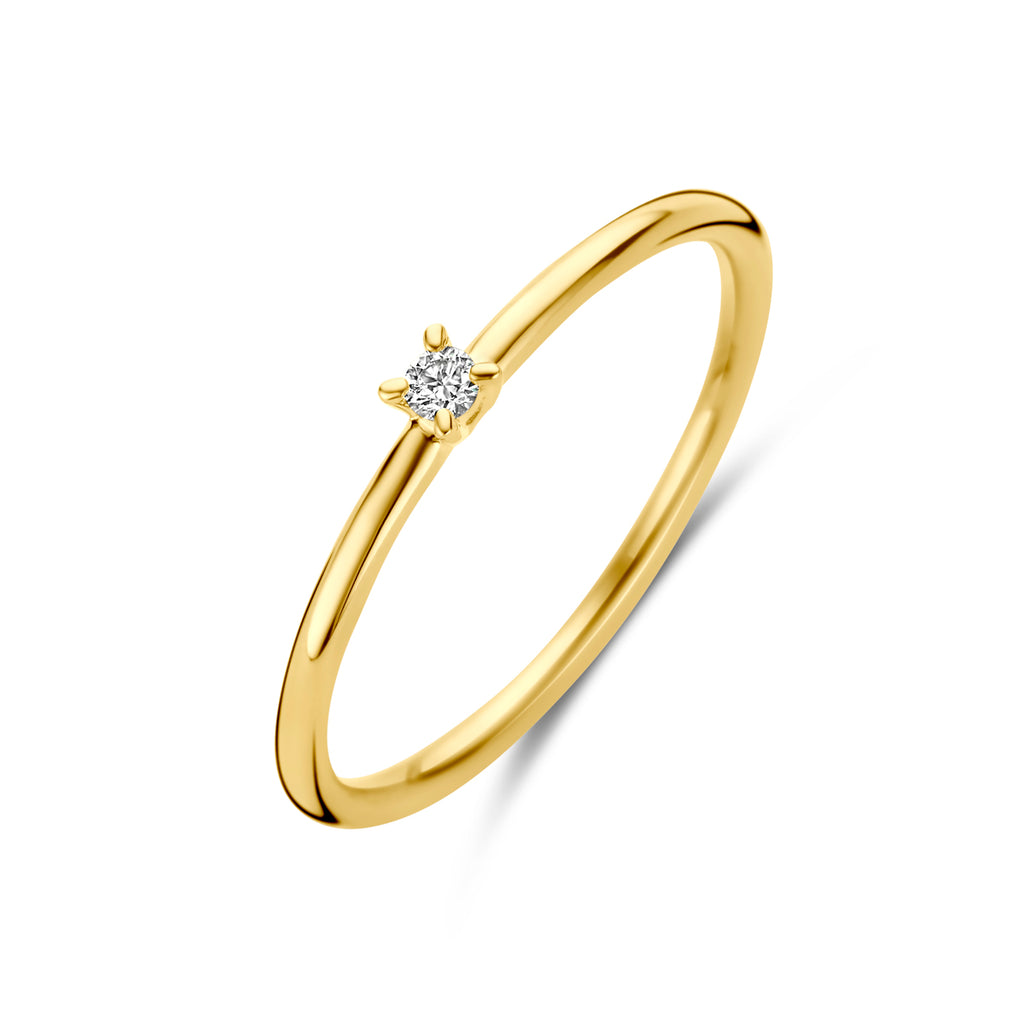 Ring Diamant 0,03 ct h SI 14K Gelbgold