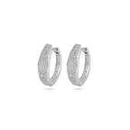 klapoorringen zirkonia 16 mm zilver gerhodineerd