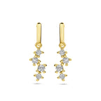 oorhangers zirkonia 14K geelgoud