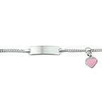 Gravurarmband Herz Emailleplatte 5,0 mm Silber rhodiniert